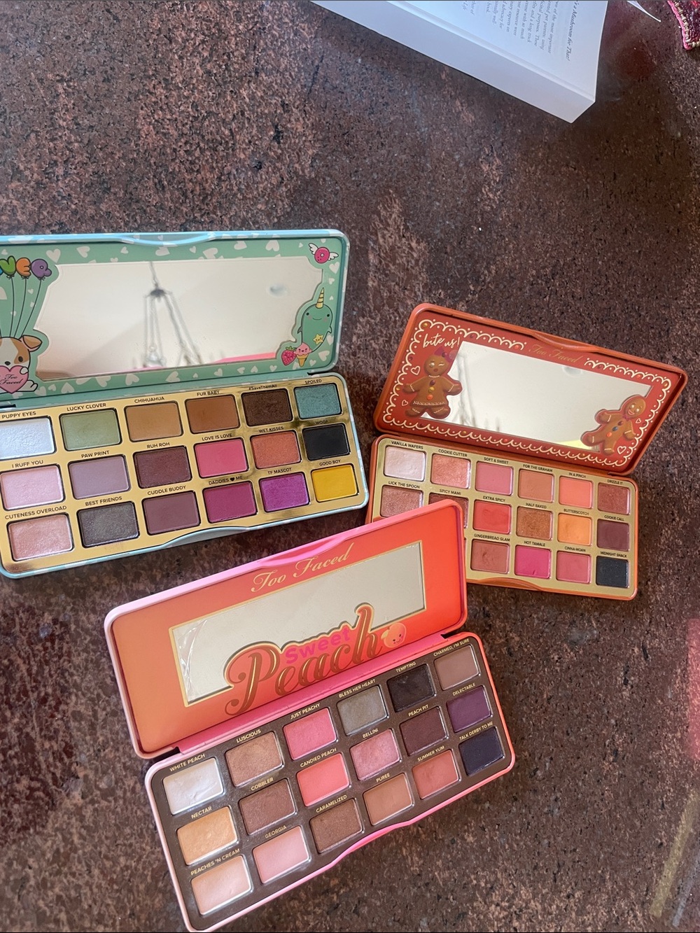 Too Faced Sweet Peach Palette Trio - Peach, Pink, Gold Shades